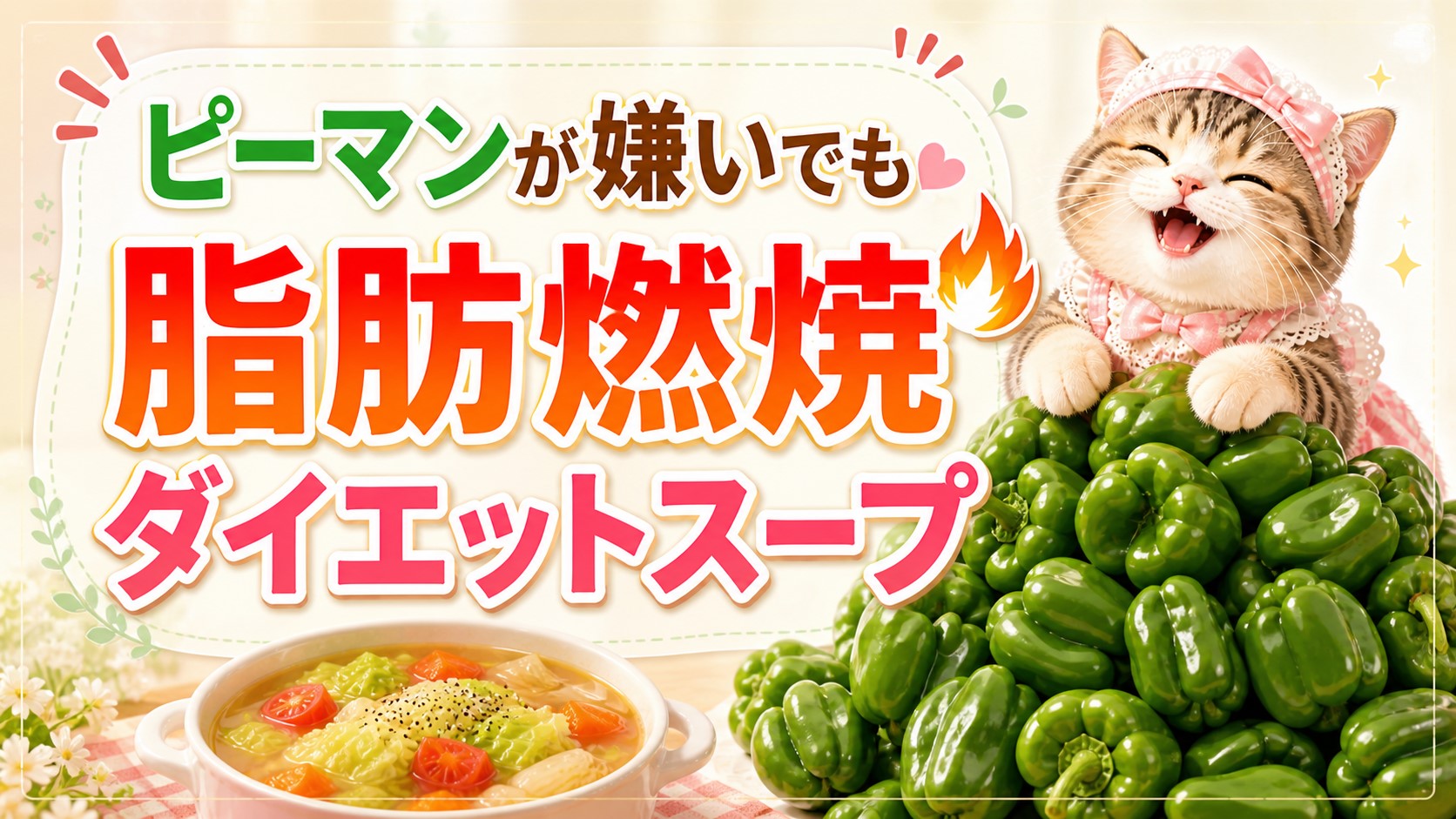脂肪燃焼ダイエットスープ　ピーマンが苦手でも続く置き換え術