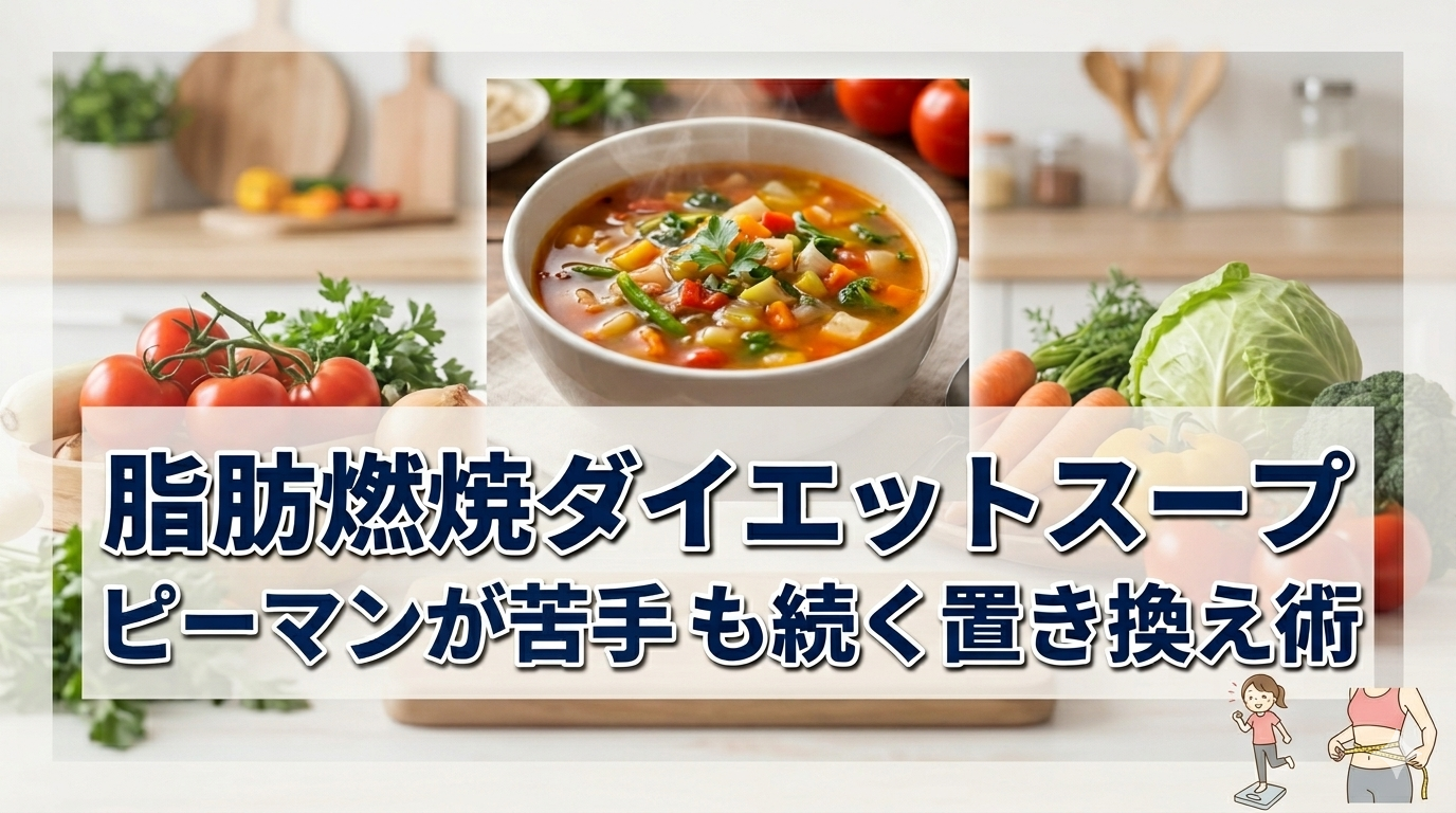 脂肪燃焼ダイエットスープ　ピーマンが苦手でも続く置き換え術
