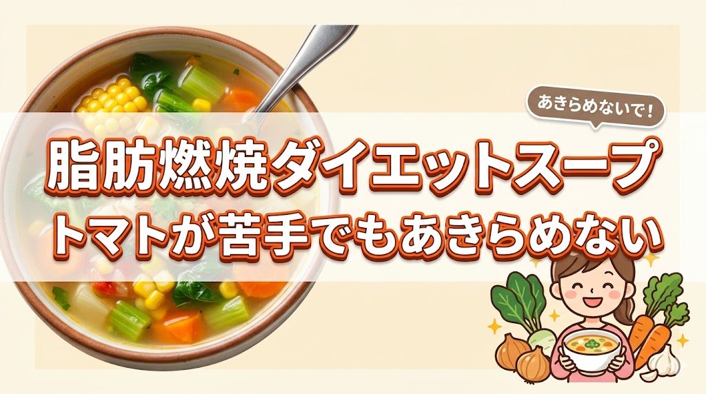 脂肪燃焼ダイエットスープ　トマトがだめでも諦めない置き換え術