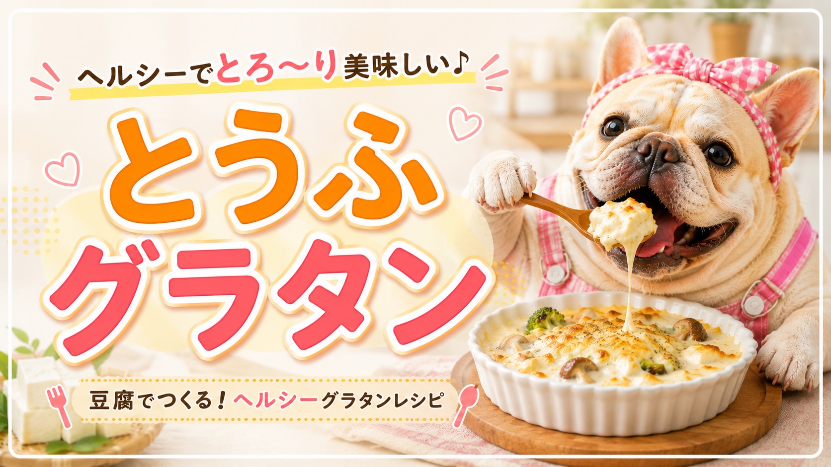 とうふグラタンで満腹感！