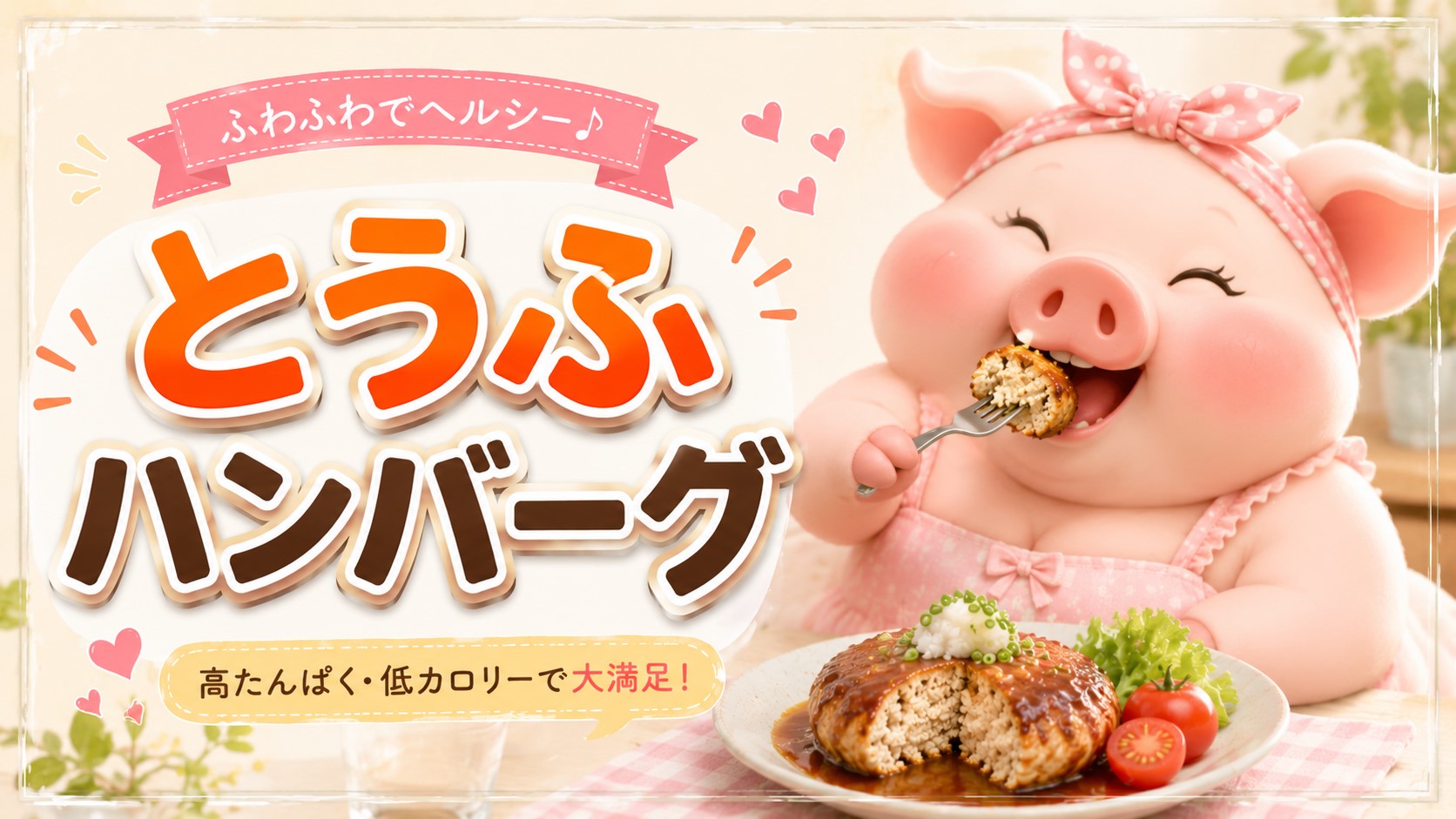 ダイエットレシピ定番　とうふハンバーグ